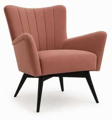 Produktbild von Anteo Ohrensessel NICK Velvet Polstersessel Sessel Modern Rosa ROYAL VELVET 06 Wohnzimmer 95x80x50 cm