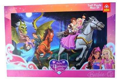 Produktbild von Trefl Puzzle 24 MAXI Barbie und Diamantenschloss