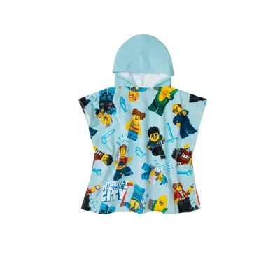 Produktbild von LEGO Kinderponcho City (hellblau), 60 x 120 cm