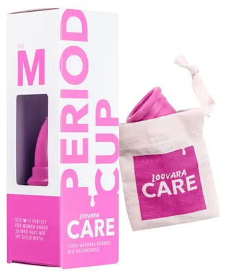 Immagine prodotto di Coppetta mestruale Loovara, taglia M, realizzata in 100% gomma naturale – vegana, senza silicone, senza agenti sbiancanti, durata fino a 10 anni