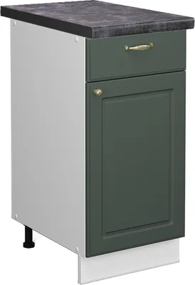 Produktbild von Küchenunterschrank Vicco Fame-Line Grün-Gold Landhaus 40 cm , AP Anthrazit, Model 45716