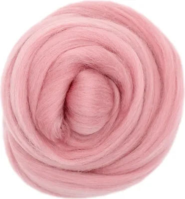Produktbild von Filzwolle 20g feiner Kammzug Schafwolle (Merino) 21mic Rosa-20g