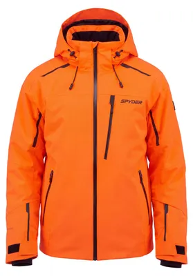 Productafbeelding van SPYDER Heren ski-jas met afneembare capuchon, oranje, maat XXL