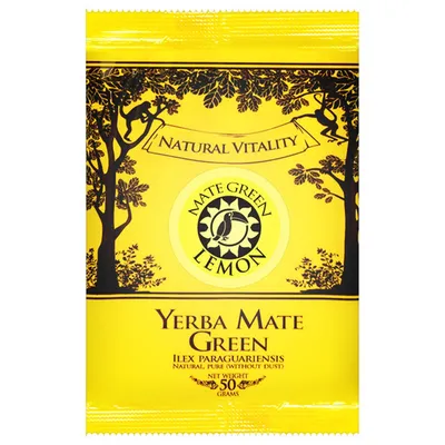 Zdjęcie produktu dla Yerba Mate Green Lemon 50g - cytrynowa yerba mate z dodatkiem trawy cytrynowej, skórki cytryny