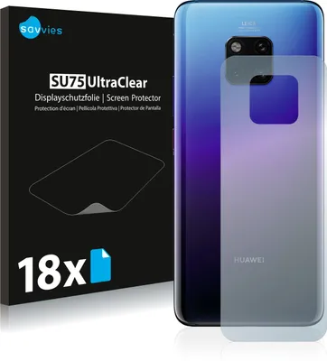Produktbild von 18x Savvies Schutzfolie für Huawei Mate 20 Pro (Rückseite) Folie Klar
