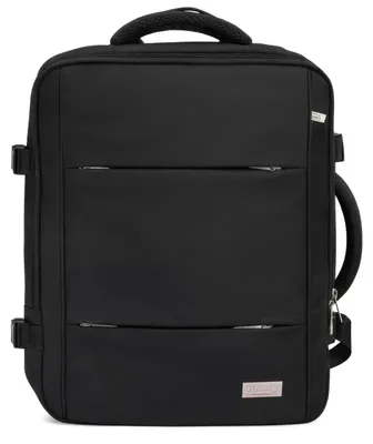 Imagen del producto de Mochila de viaje - Mochila de equipaje de mano - 40 x 20 x 30 cm, 20–35 l - Para portátil de 39,6 cm - Protección USB-C y RFID - Impermeable - Color negro