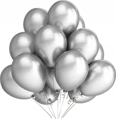 Produktbild von Metallic-Luftballons 12 Zoll, 25 Stück, silber