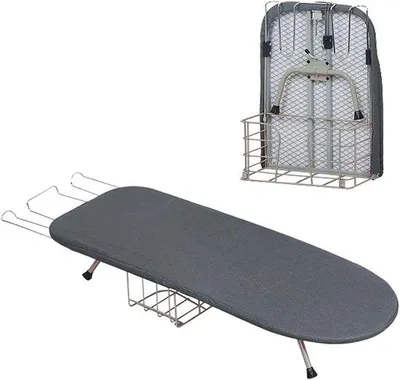 Productafbeelding van Strijkplank 81 x 30 cm - Vouwbaar - Katoenen hoes - Ruimtebesparend met strijkijzerhouder