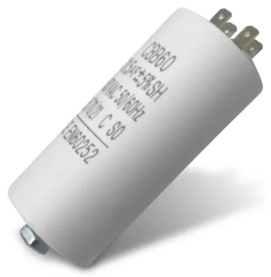 Produktbild von Kondensator CBB60 31,50µF 450V Universal mit Steckfahnen und Befestigungsschraube