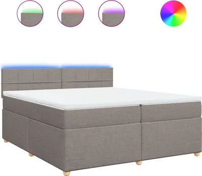 Produktbild von vidaXL Boxspringbett mit Matratze Taupe 200x200 cm Stoff