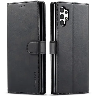 Obrázek produktu pro Pouzdro pro Samsung Galaxy A13 4G, kožené flipové pouzdro s magnetickým uzávěrem a stojánkem, ochranné pouzdro černé
