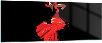 Produktbild von Bilder auf glas - Tanz Tänzer - 140x50cm - Glasbilder - Wandbilder - Bilder - Kunstdruck - zum Aufhängen bereit - Wanddekoration aus Glas - Glas Bilder - Wandbild auf Glas - Einteilig - GAB140x50-4121