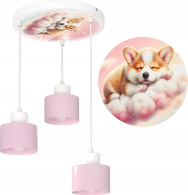 Obrázek produktu pro Dětská stropní lampa – visící pes, LED, polská lampa, E27, polská lampa