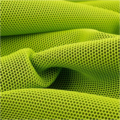 Produktbild von Mesh Stoff Meterware 3D Wabenstruktur Martindale 30.000 limegrün schwarz 150cm Stoffbreite
