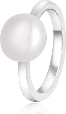 Obrázek produktu pro Elegantní stříbrný prsten s pravou perlou AGG29, 52 mm
