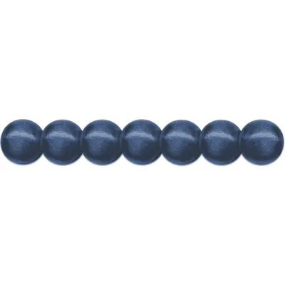 Produktbild von Holzperlen D: 12 mm blau 35 Stück mit Lochbohrung