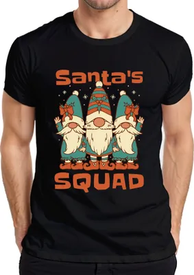 Produktbild von Santa's Squad Schweden Gnome Wichtel - Weihnachten Weihnachtsgeschenk Christmas Herren T-Shirt, Schwarz, S