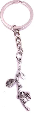 Obrázok produktu pre Onwomania prívesok na kľúče prívesok na kľúče Silver Metal Vine Branch Flower Vine Branch