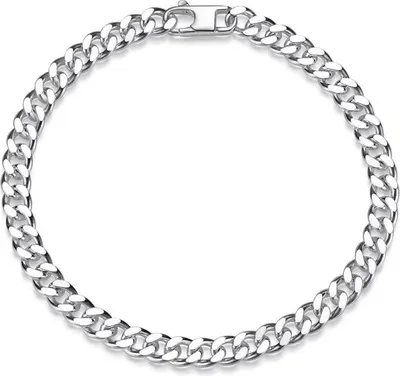 Produktbild von SILBERKETTEN STORE Panzerkette Armband 5/2,5mm - 925 Silber, Länge wählbar von 16-25cm - 16cm