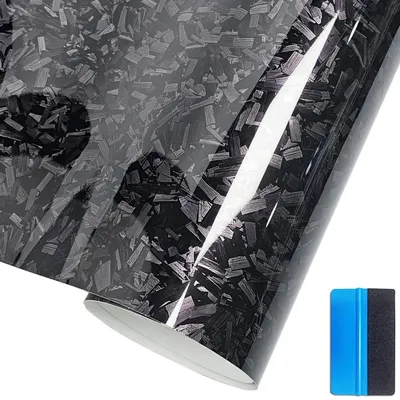 Obrázok produktu pre Samolepiaca fólia, uhlíkové vlákno, čierna, lesklá, 30 x 100 cm