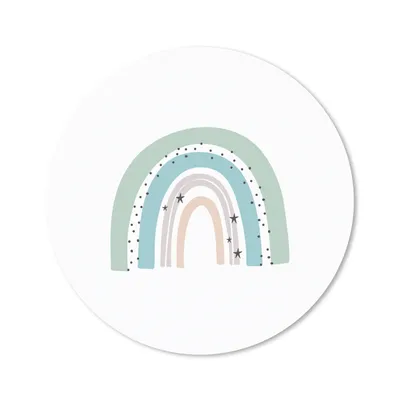 Produktbild von MuchoWow® Mauspad Mousepad Regenbogen - Kinder - Sterne - Tupfen - Pastell 30x30 cm - Mousepads - Maus Mat - Pad - Mausunterlage - Tischunterlage - Schreibtischmatten
