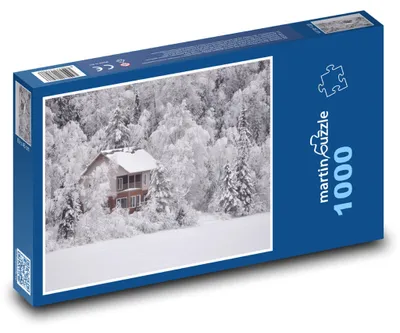 Zdjęcie produktu dla Puzzle 1000 Zimowy krajobraz - zaśnieżony las - martinpuzzle