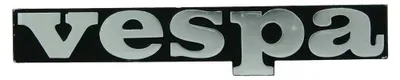 Zdjęcie produktu dla Emblemat "napis Vespa" aluminium czarny/srebrny do Vespa PK 50 125 S XL S SS Rush Elestart Plurimatic - RMS