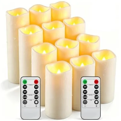 Zdjęcie produktu dla Świece LED migoczące zestaw 12 sztuk do domu urodziny prezent