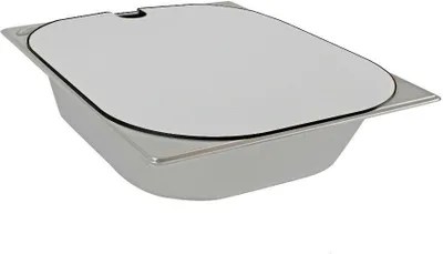 Image de Evier en acier inoxydable Couverture d'évier blanc Camping 325x265x65 mm Camping-car