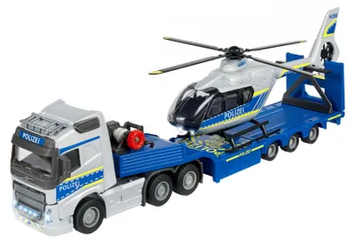 Produktbild von Majorette Volvo Truck +  Airbus Police Helicopter