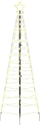 Immagine prodotto di vidaXL Albero di Natale a LED con punte a terra bianco caldo 250 cm in ferro