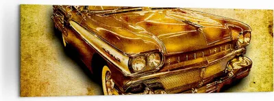 Produktbild von Bild auf Leinwand - Leinwandbild - Auto klassisch Limousine Geschwindigkeit - 160x50cm - Wand Bild - Wanddeko - Leinwanddruck - Bilder - Kunstdruck - Leinwand bilder - Wandkunst - AB160x50-0526
