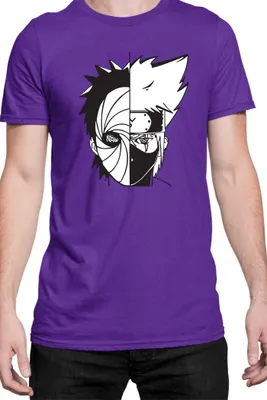 Obrázok produktu pre Mužské Tričko Naruto Kakashi Vs Obito, Man L / Fialová