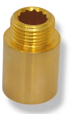 Produktbild von Hahnverlängerung Gewindefitting Anschluss Verlängerung Messing Fitting 1/2" 30 mm