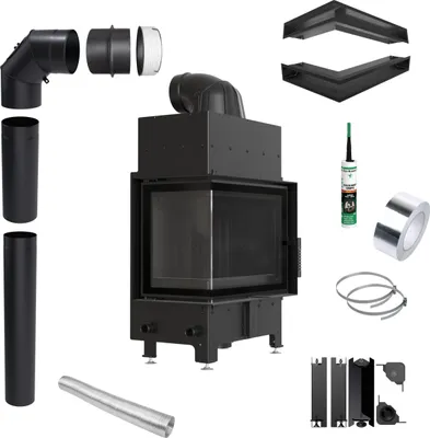 Immagine prodotto di KRATKI FLOKI 8kW Ø160 sinistro nero con serratura Accessori