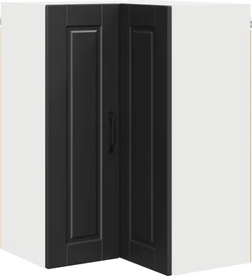 Immagine prodotto di vidaXL Armadietto angolare da parete PORTO Nero 57 x 57 x 80 cm in materiale derivato dal legno