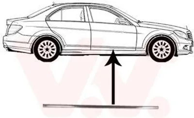 Produktbild von VAN WEZEL Zierleiste für die Tür Vorne Rechts Leiste passend für MERCEDES-BENZ C-Klasse Limousine (W204) 3091424