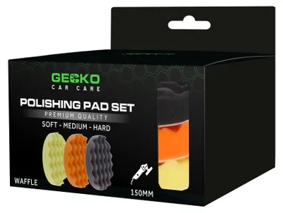 Image de Tampons de polissage Gecko Waffle 150 mm, lot de 3