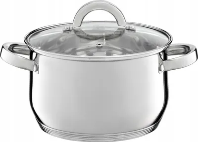 Produktbild von AMBITION | Kochtopf belis - 6,1l - 24cm - Edelstahl - induktionsgeeignet - mit Glasdeckel