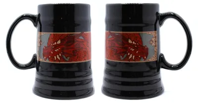 D&D Bier- und Met-Mok aus Keramik, schwarz, 591 ml