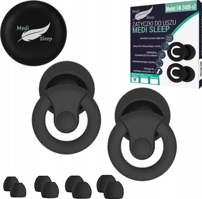 Produktbild von Medi Sleep Ohrstöpsel Stöpsel Größe XS / S / M / L schwarz
