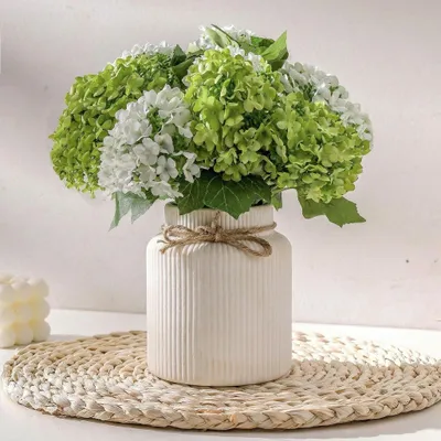 Immagine prodotto di Vaso in Vetroceramica - Decorativo per fiori - 18 cm - Bianco