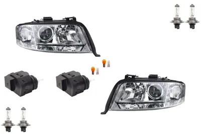 Produktbild von Scheinwerfer passend für Audi A6 4B 08/01-01/05 Leuc. Links Rechts m. Stellmotor 6Y0941295 4B0941003BJ 4B0941004BJ Johns