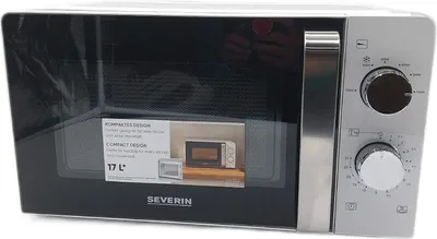 Produktbild von Severin MW 7885, Arbeitsplatte, Solo-Mikrowelle, 17 l, 700 W, Drehregler, Schwarz, Weiß