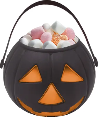 Produktbild von Kürbis Süßigkeiten Eimer Schwarz Halloween 15cm