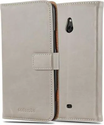 Produktbild von Cadorabo Hülle für Nokia Lumia 1320 Schutzhülle in Braun Handyhülle Book Tasche Case Etui Luxury