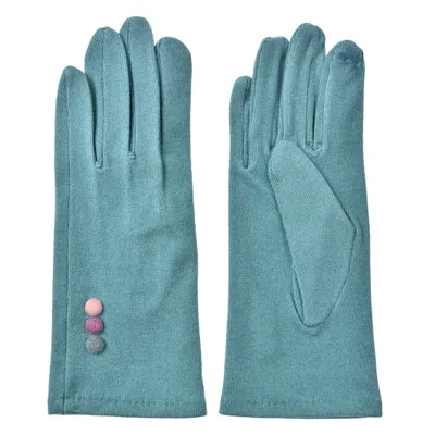 Produktbild von Clayre & Eef Winterhandschuhe 9x23 cm Grün Polyester