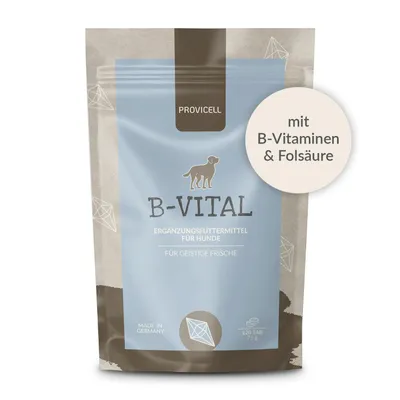 Produktbild von Provicell B-Vital Hund | Vitamin-B-Komplex mit Biotin, Vitamin B1, B2, B5, B6, B12 & Folsäure | Barf-Zusatz mit Tierärzten entwickelt I 120 Tabletten