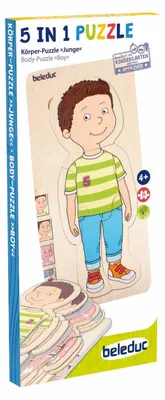 Produktbild von Beleduc Holzpuzzle Junge - Lernspielzeug Körper Anatomie