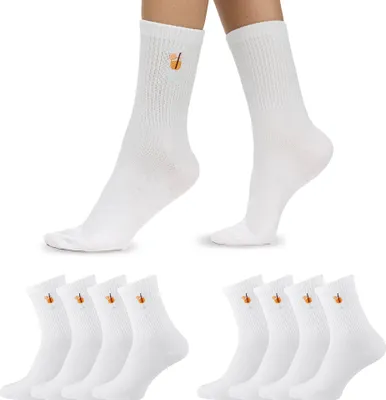 Produktbild von NUR DIE Damen Freizeitsocken 8-Pack Good Vibes Motiv Statement Socken Tennissocken - cocktail - Größe 43-46
